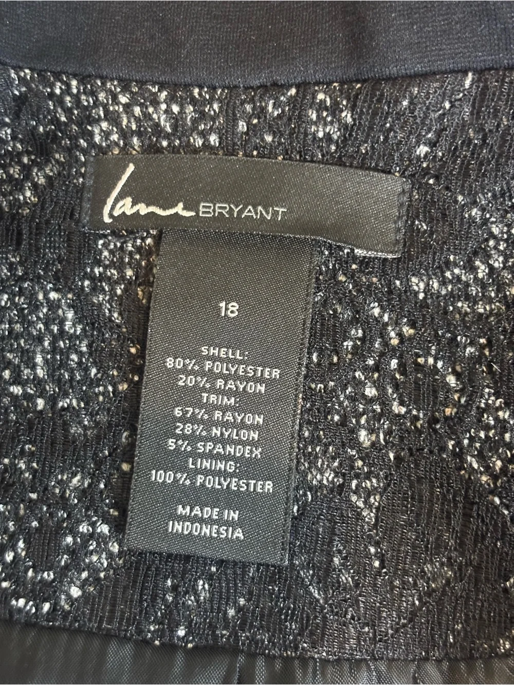 Lane Bryant Gray Boucle Textured Open-Front Coat, size 18